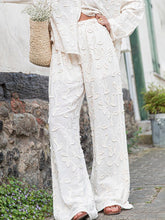 Pantalones anchos holgados casuales de jacquard con estilo festivo único